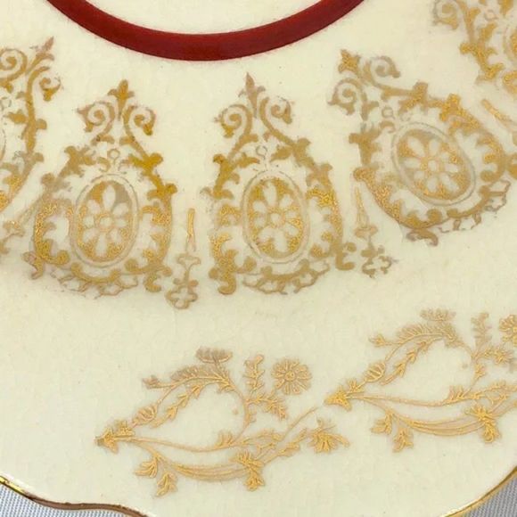 22 KT Gold Cake Serving Plate Cake Server & Dessert Plate by Royal China Warrant - Picture 4 of 16